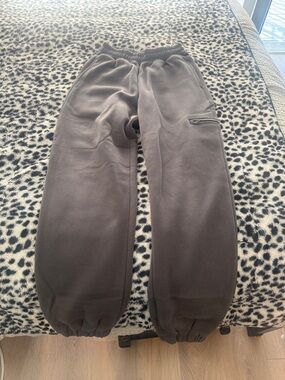 Charcoal Fleece Zipper Pocket Joggers